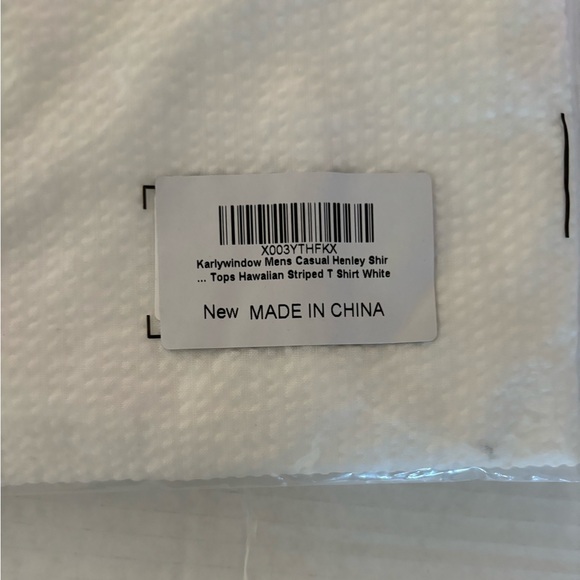 Karlywindow Men’s White Casual Henley Shirt Lightweight Gauze Top - Picture 7 of 10